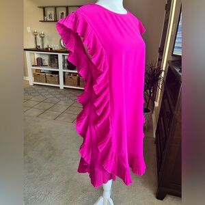 Pink dress with ruffles